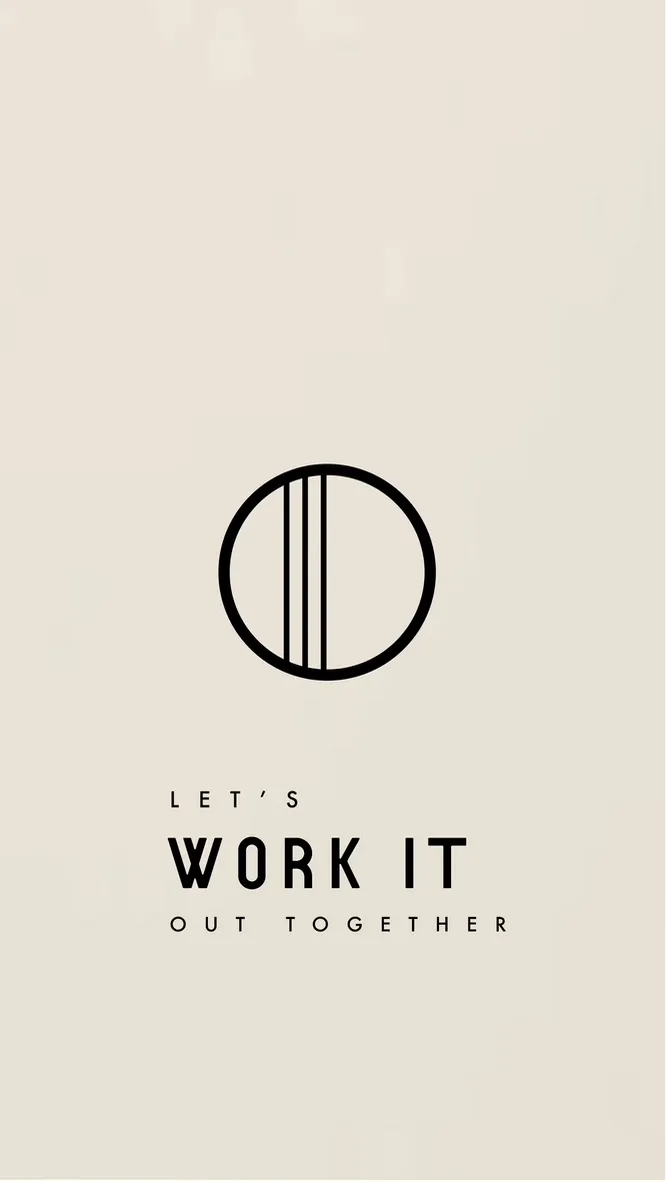 Grafika marki WorkItEMS z hasłem „Let's work it out together”